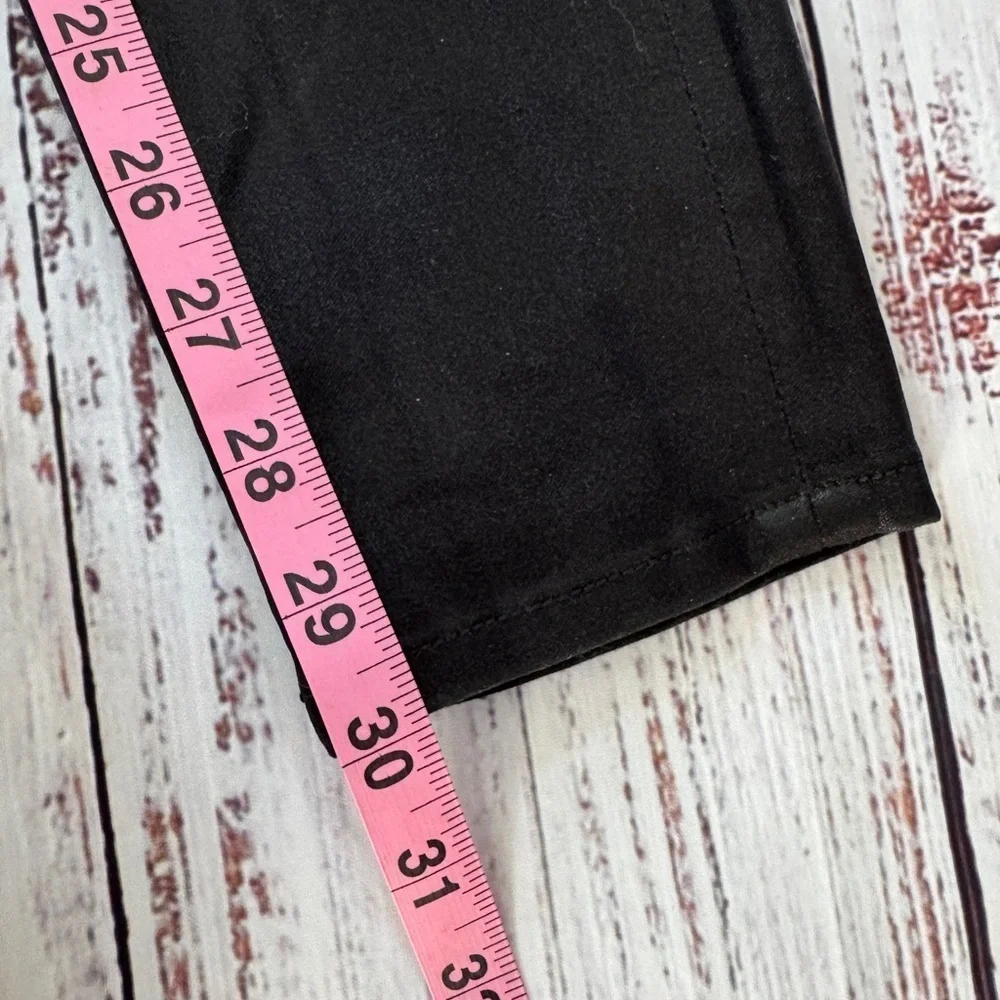 NWT 7 For All Mankind High Waist Ankle Skinny in Black Coated Stretch Jeans 27
